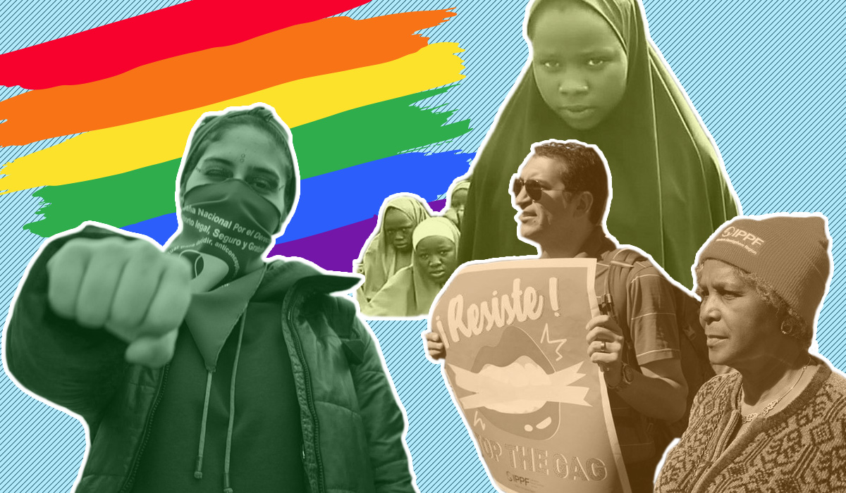 Pride flag, protesters and Chibok girls 