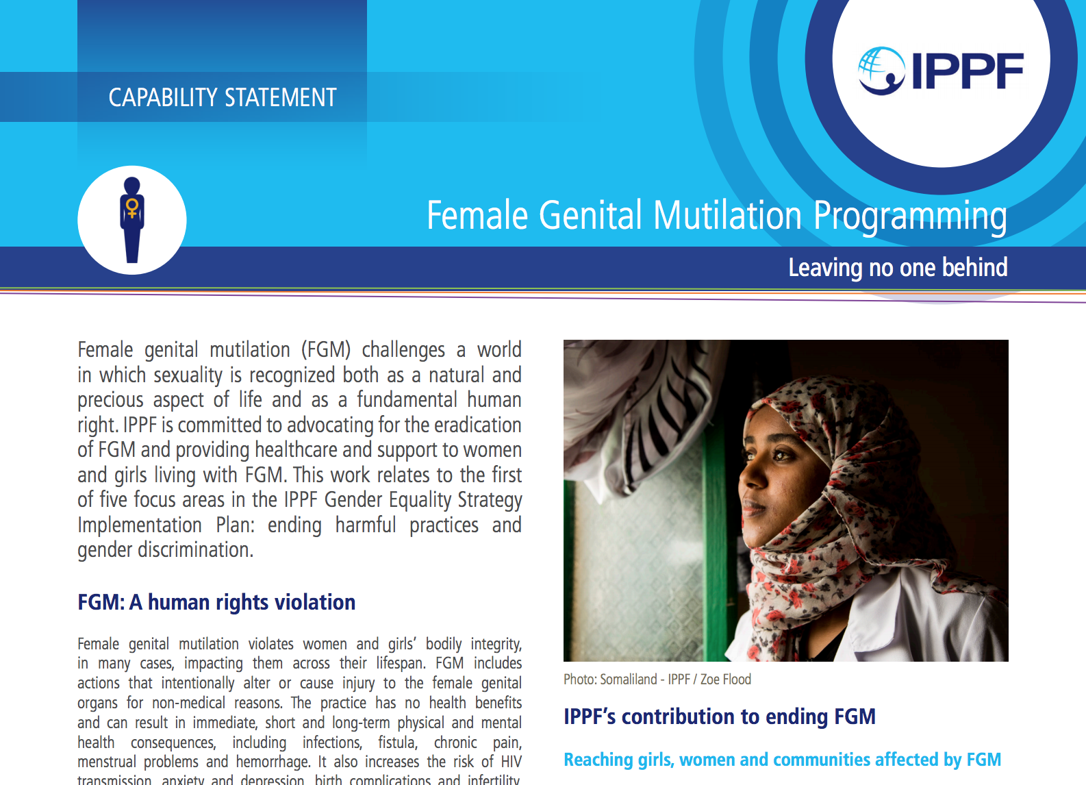 Capability Statement: Female Genital Mutilation Programming