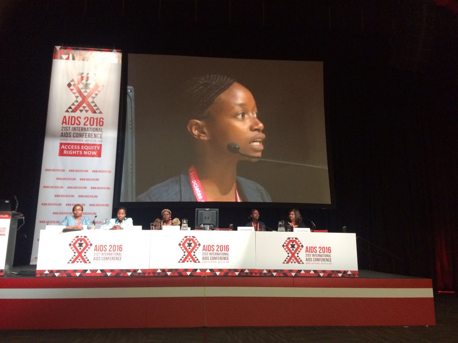 Panelists at the conference during sessions on GBV and HIV