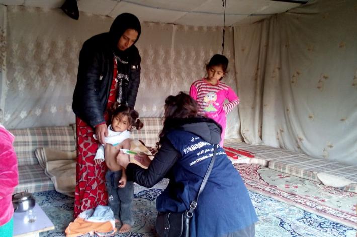 Children are also receiving medical care
