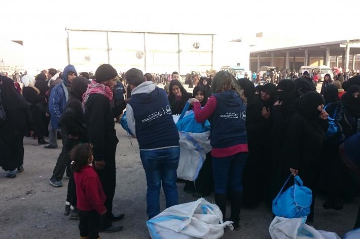 Distributing essentials to people, including contraceptive supplies and essential medicines including vitamins