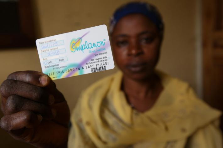 IPPF client with her ID card