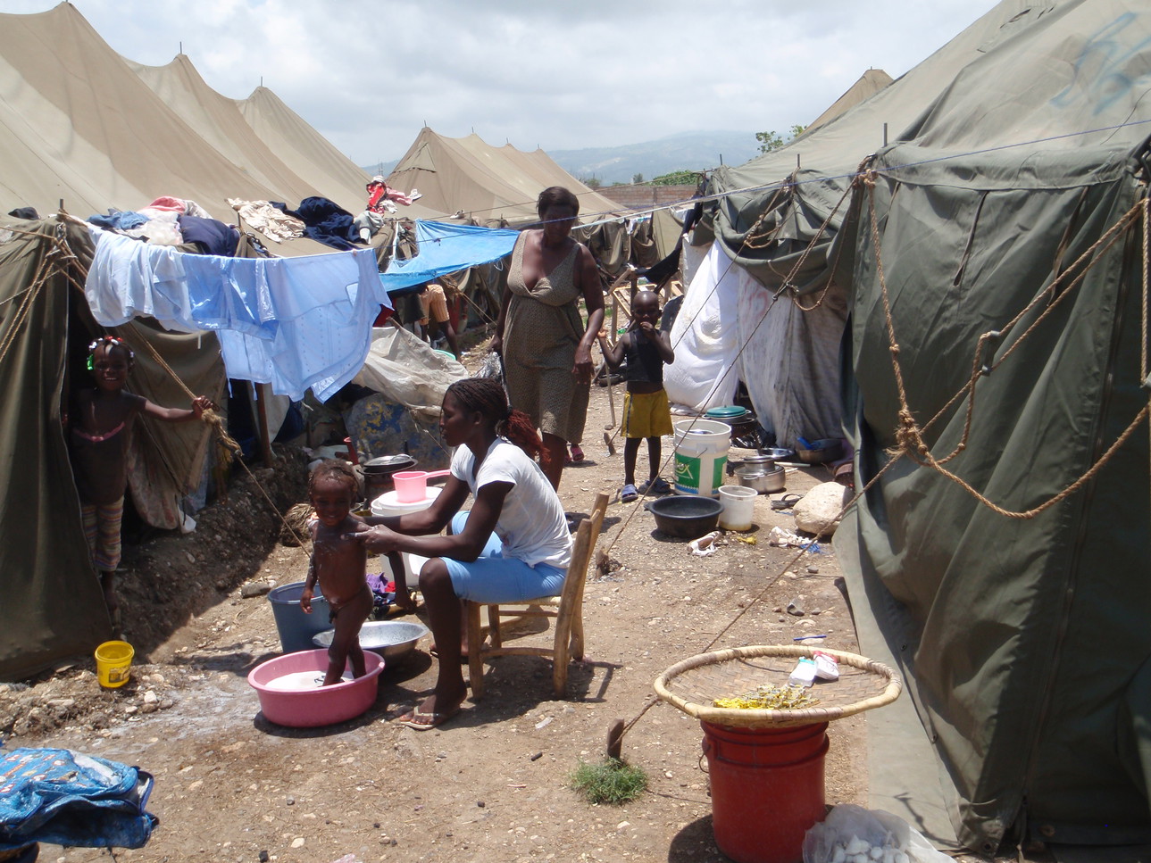 camp in Haiti