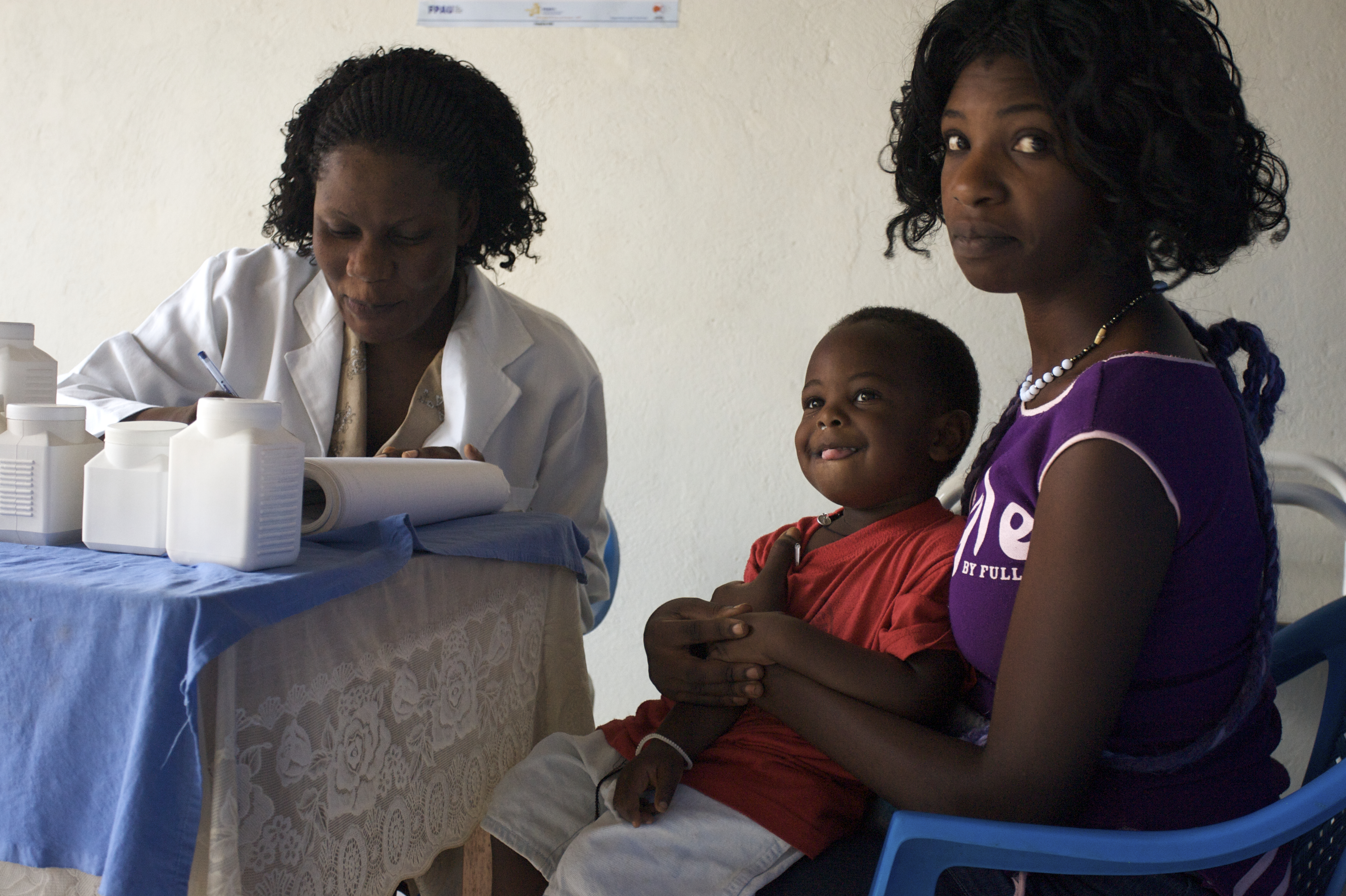 mother and child during a medical visit