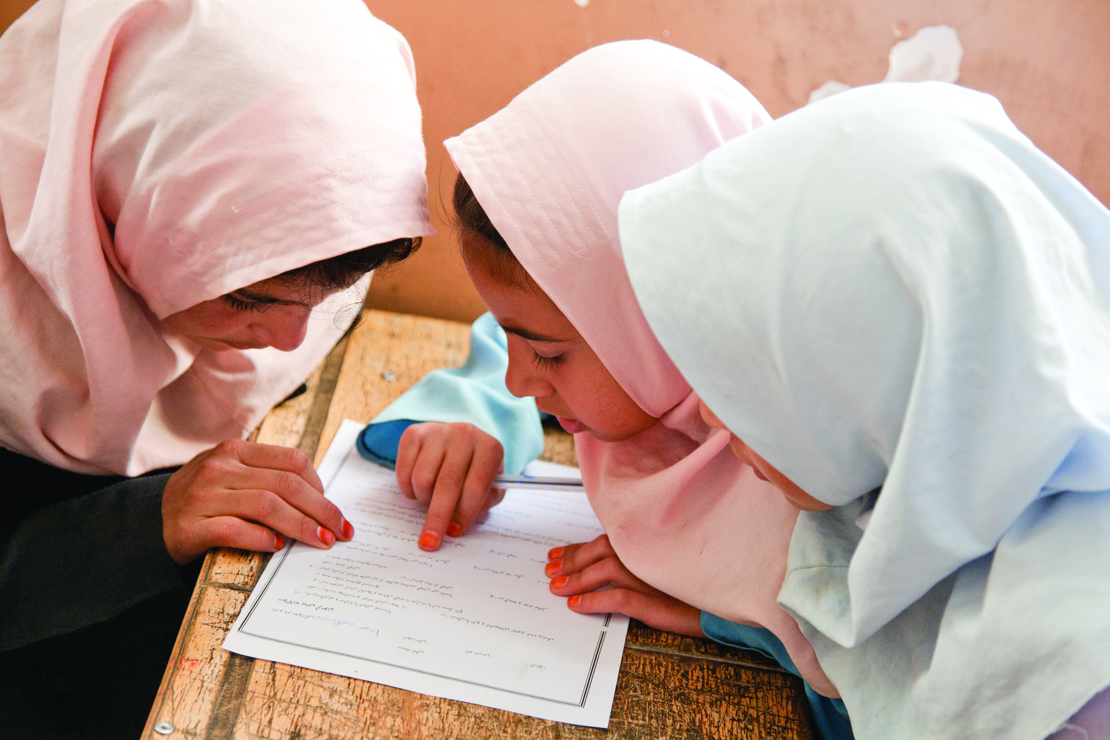 Iranian young girls reading