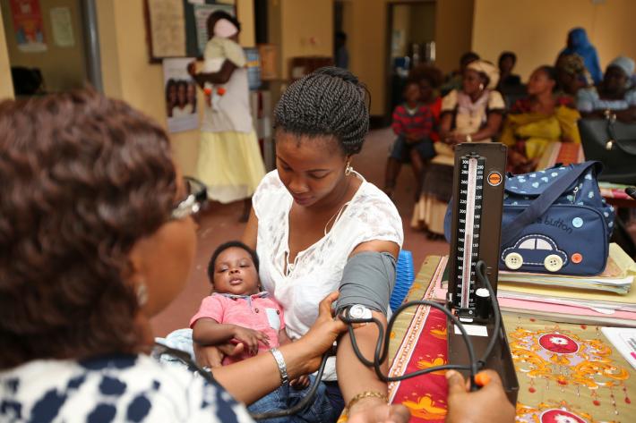 Taiwo receiving care at the FFPN clinic