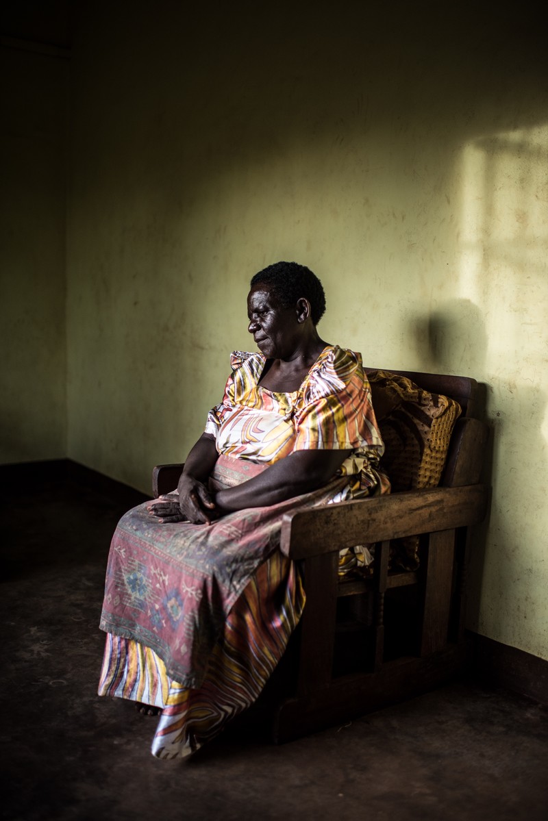 Margaret, who lost her daughter to an unsafe abortion, photographed at her home in Kasawo, Uganda.