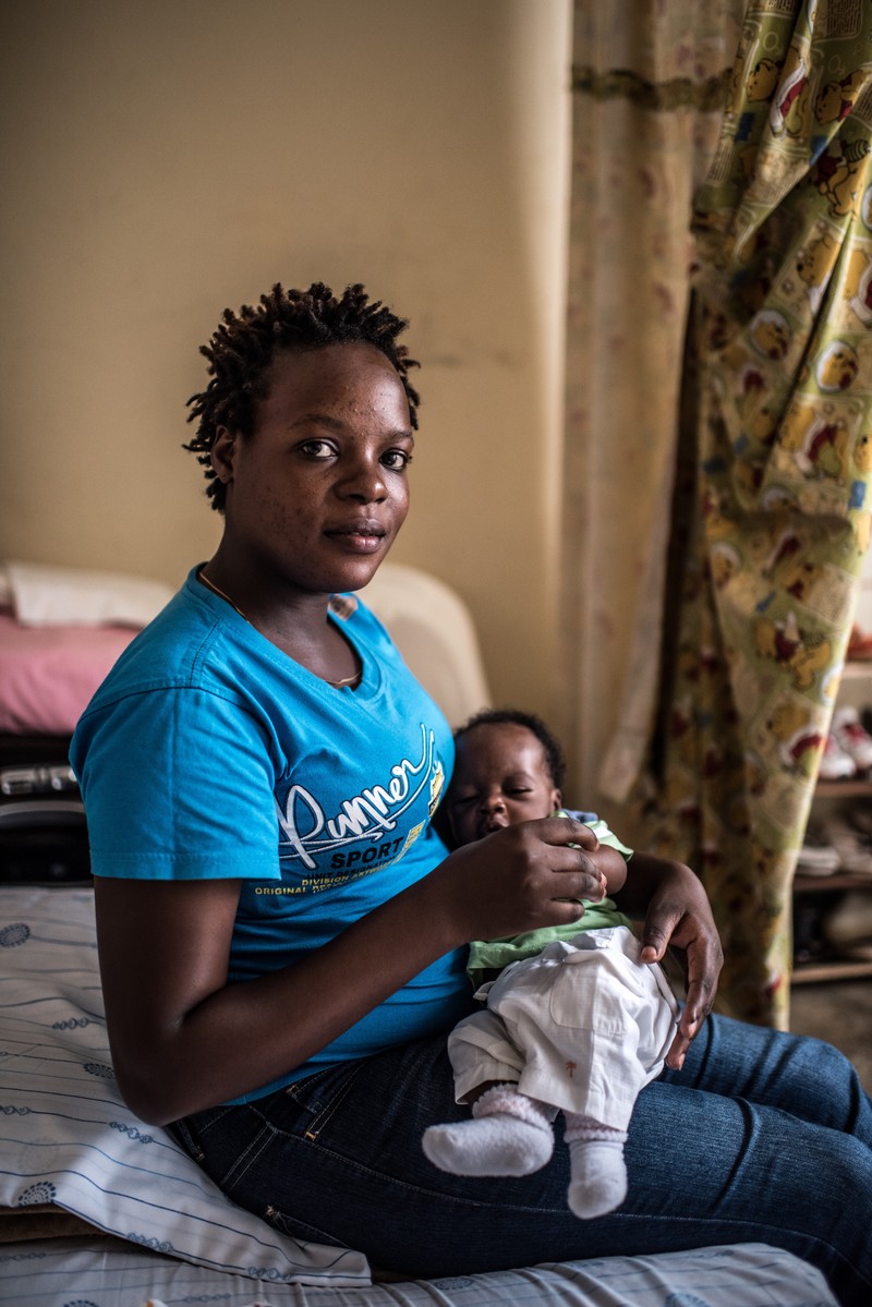 Masitula, a sex-worker and beneficiary of the SAAF funded project by Lady Mermaid's Bureau at her home in Kampala, Uganda.