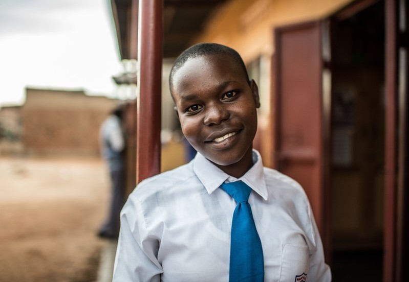 Female peer educator in a rural school in Uganda, IPPF