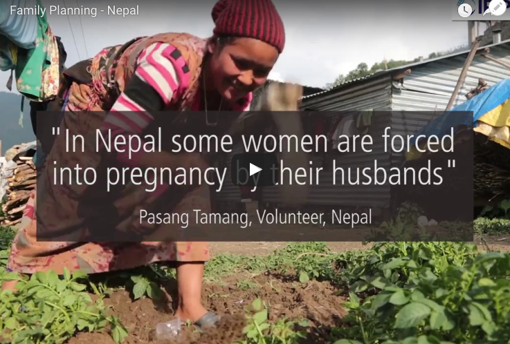 frame form the video about family planning in rural Nepal