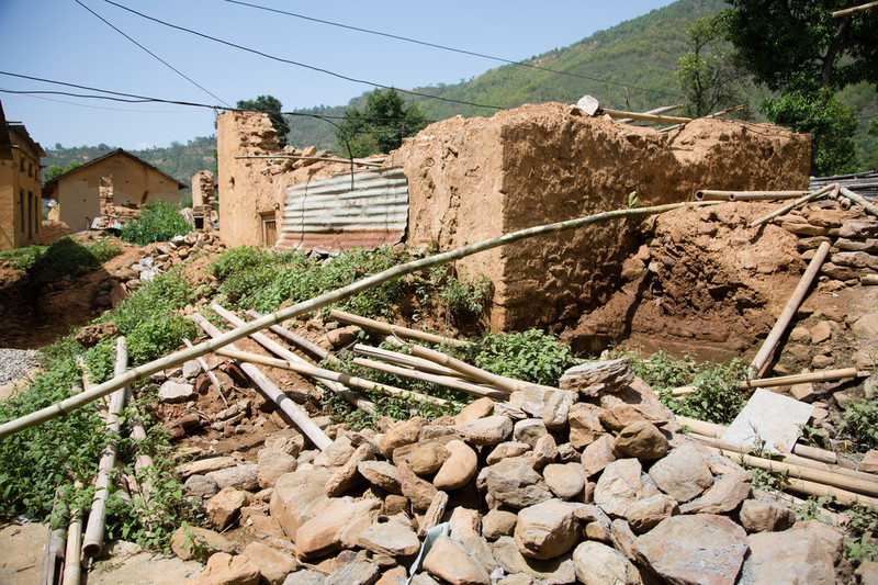 The earthquake destroyed entire villages credits: IPPF/Jon Spaull/2017