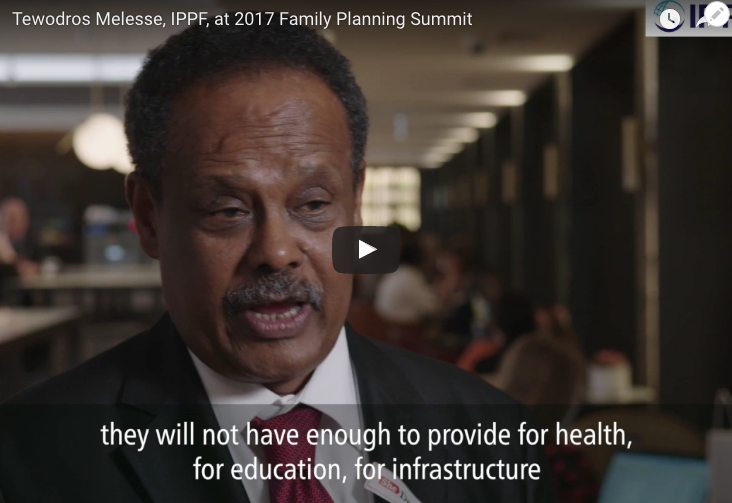 Tewodros Melesse at 2017 London Family Planning Summit