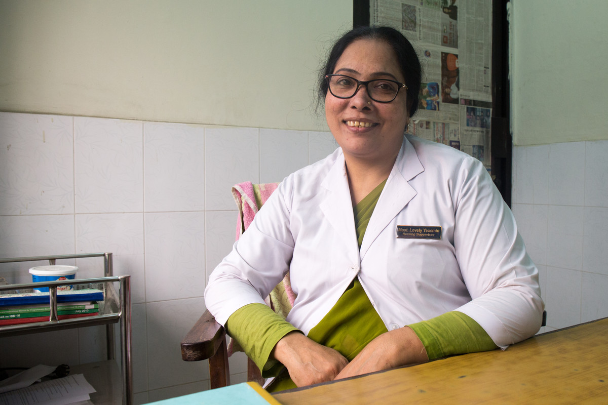Ms. Lovely Yasmin, 51, Nurse Supervisor at Upazila Health Complex Belkuchi, Sirajgunj 