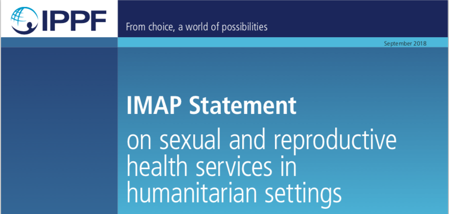 IMAP statement SRH in Humanitarian settings