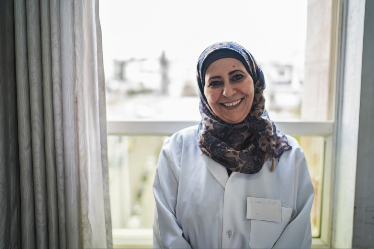 Fatima, a midwife at Palestine family Planning and Protection Agency