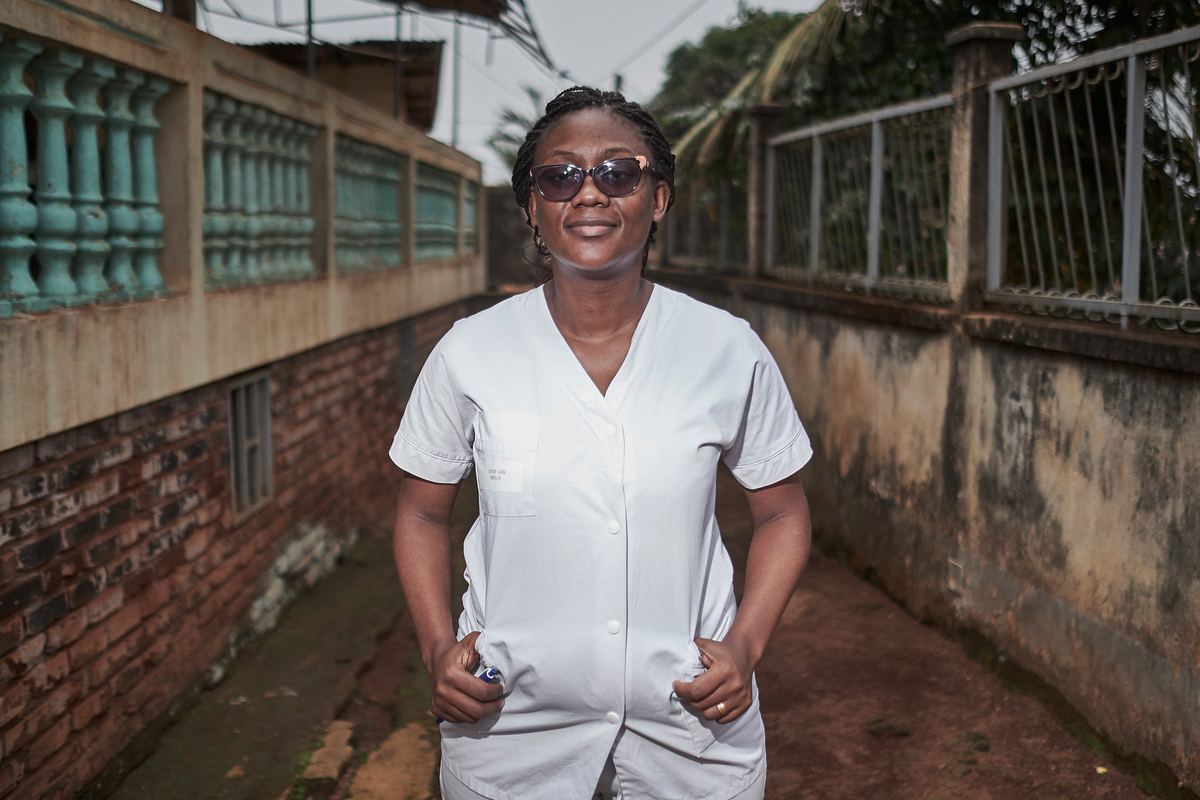 Aline a midwife at SOA clinic