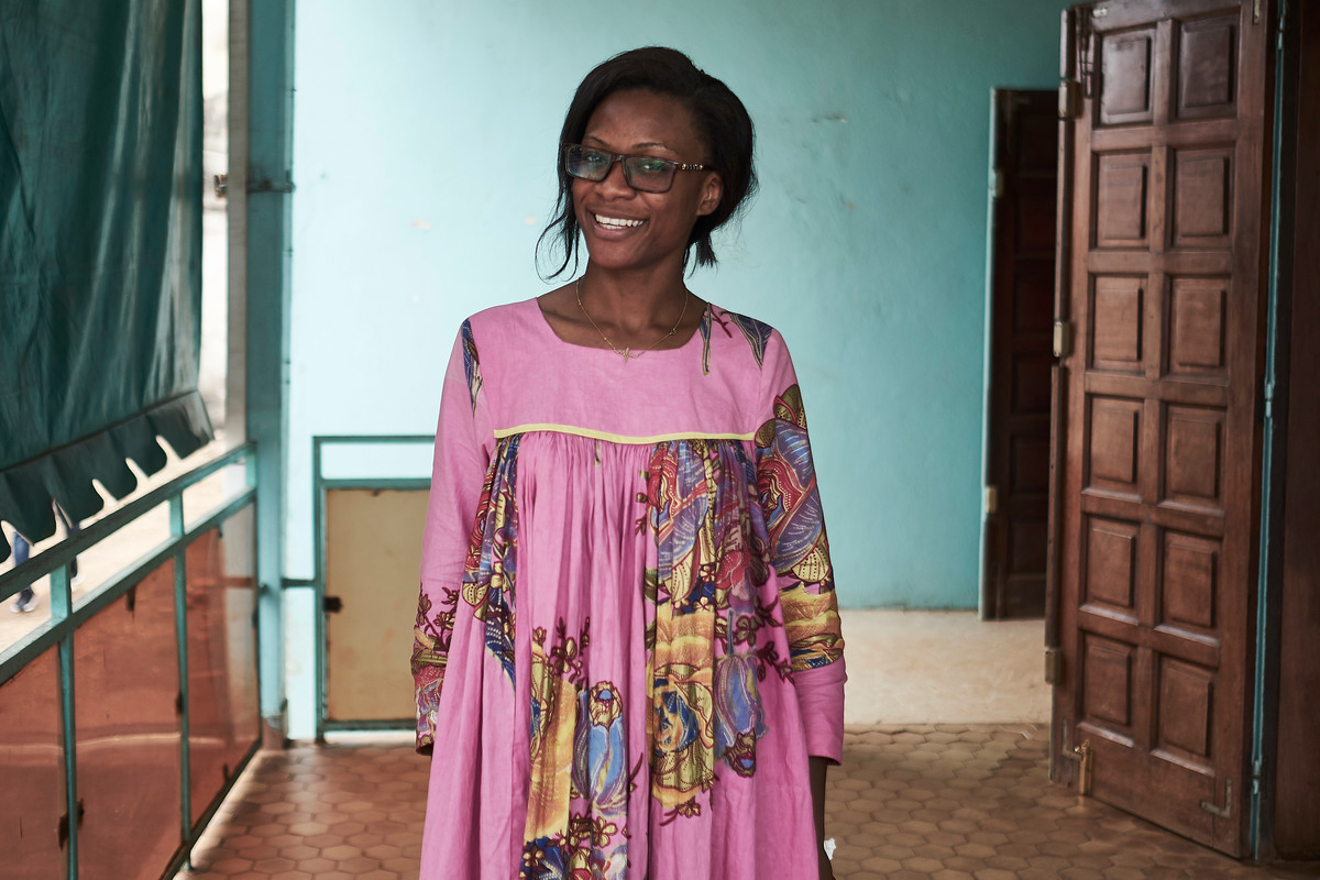 Eliane, Masters student at the Mimboman clinic in Cameroon