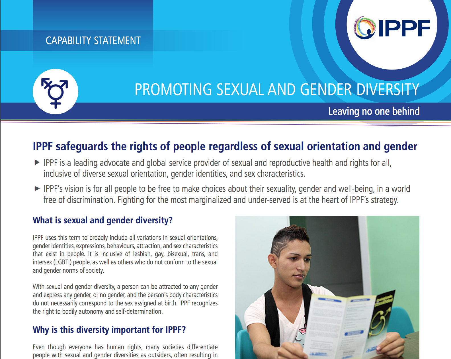 Capability Statement: Promoting Sexual & Gender Diversity