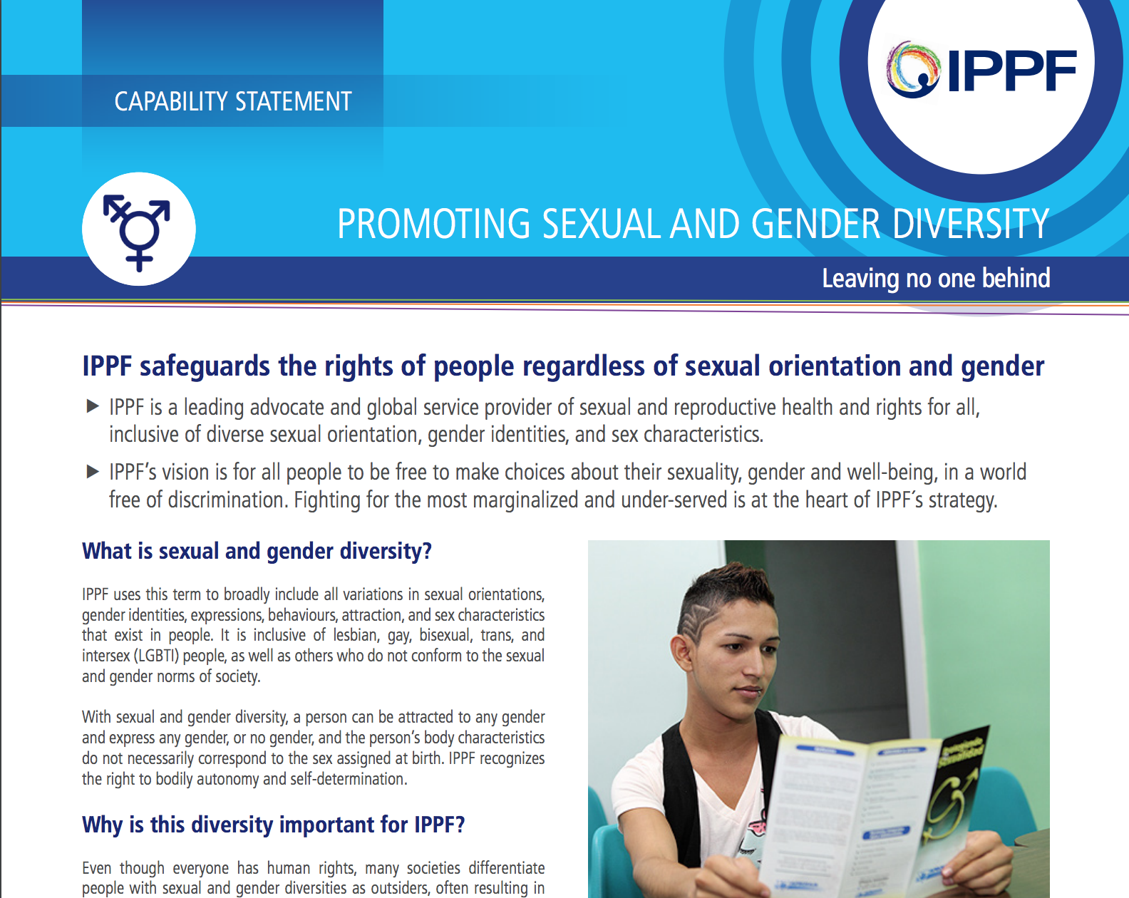 Capability Statement: Promoting Sexual & Gender Diversity 