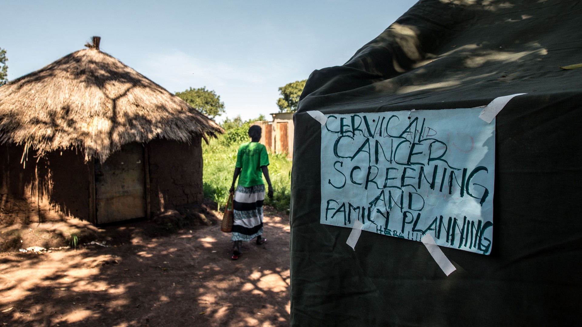 Mobile cervical cancer clinic, Uganda. 