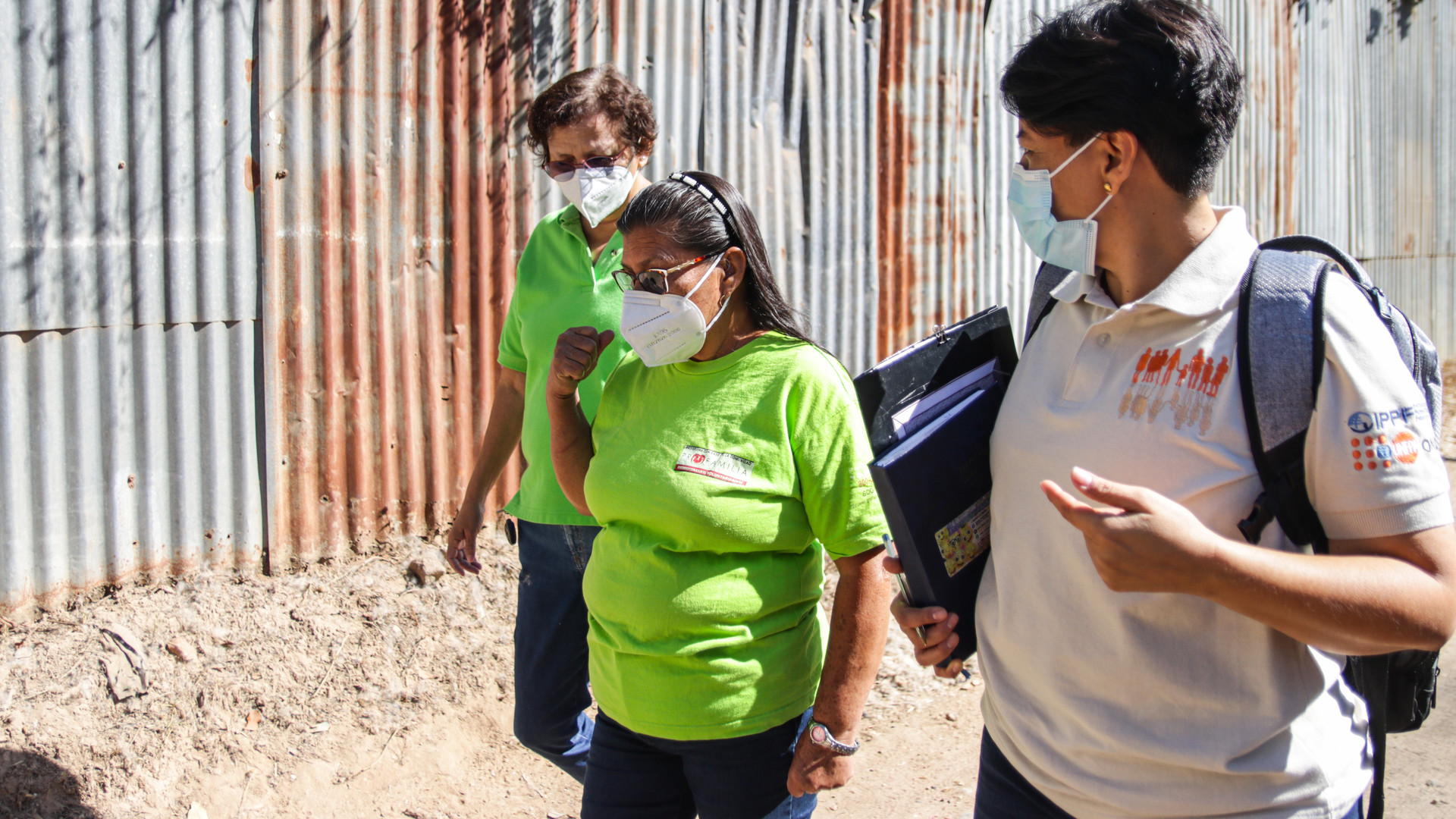 Healthcare workers in the field. 