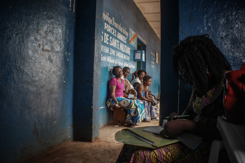 Clients waiting at the clinic