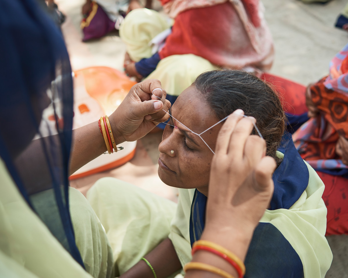 Women attend a beauty training workshop run by Family Planning Association of India, in Gwalior District Jail, Madhya Pradesh, India