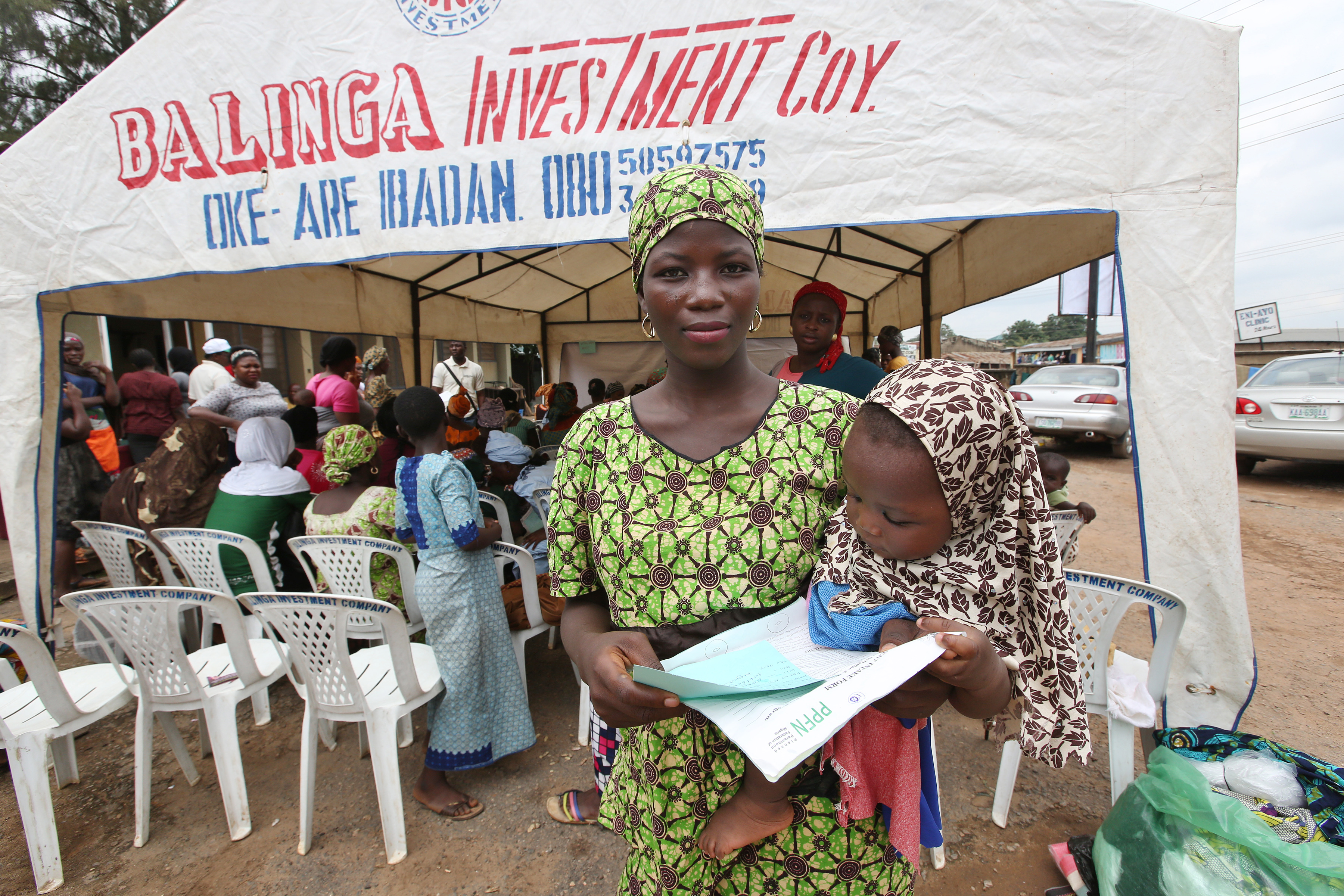 A mother and baby at local outreach