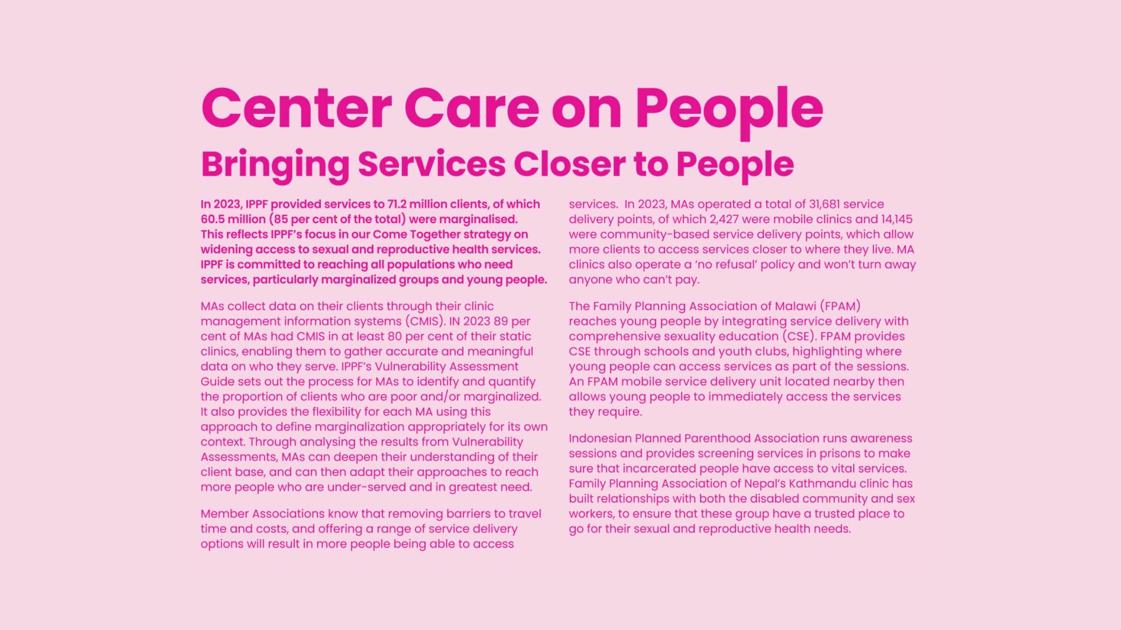 Center Care on People