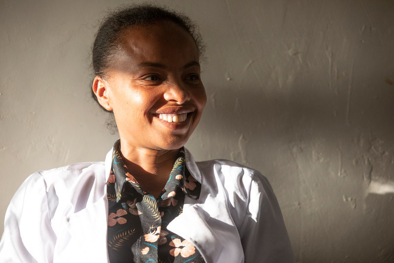 Emebet Bekele, a case worker in Jimma