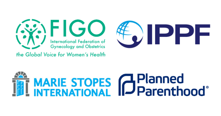 Logos: FIGO, IPPF, MSI, PPFA