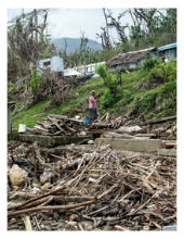 Destruction in the aftermath of Tropical Cyclone Harold