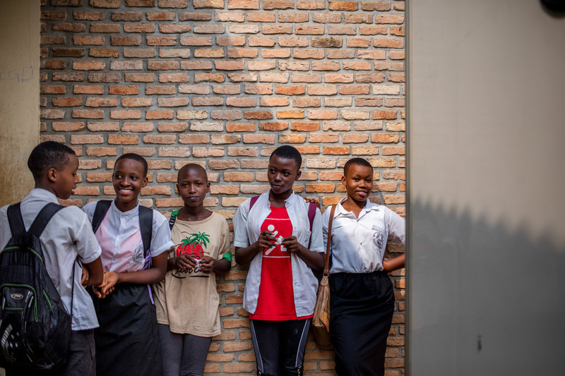 Students wait for their HIV results. The school is proud to take part in the health club and HIV testing project which was introduced in the school only one semester ago, encouraging students to ask for information and seek support.  