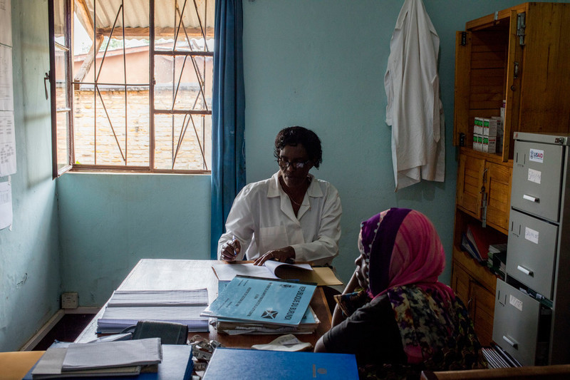 Concilie, 51, has worked at ABUBEF for 19 years as a nurse. She sees up to 20 people every day. The clinic can no longer afford the 2 psychologists, 2 nurses and 1 doctor which were previously funded by USAID. Concilie says the focus groups will shut down as they do not have money to fund the clients' travel fees. "The mobile clinic is not working anymore. The mobile clinic was their only chance to stay with the therapy and get regular health check-ups."