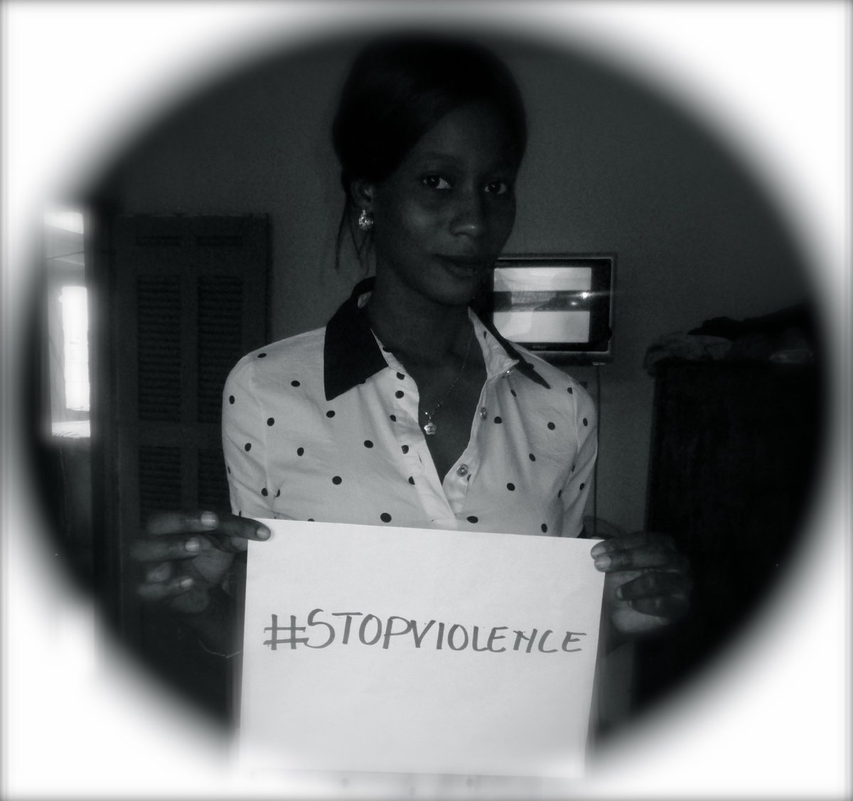 Activist supporting the campaign against gender-based violence