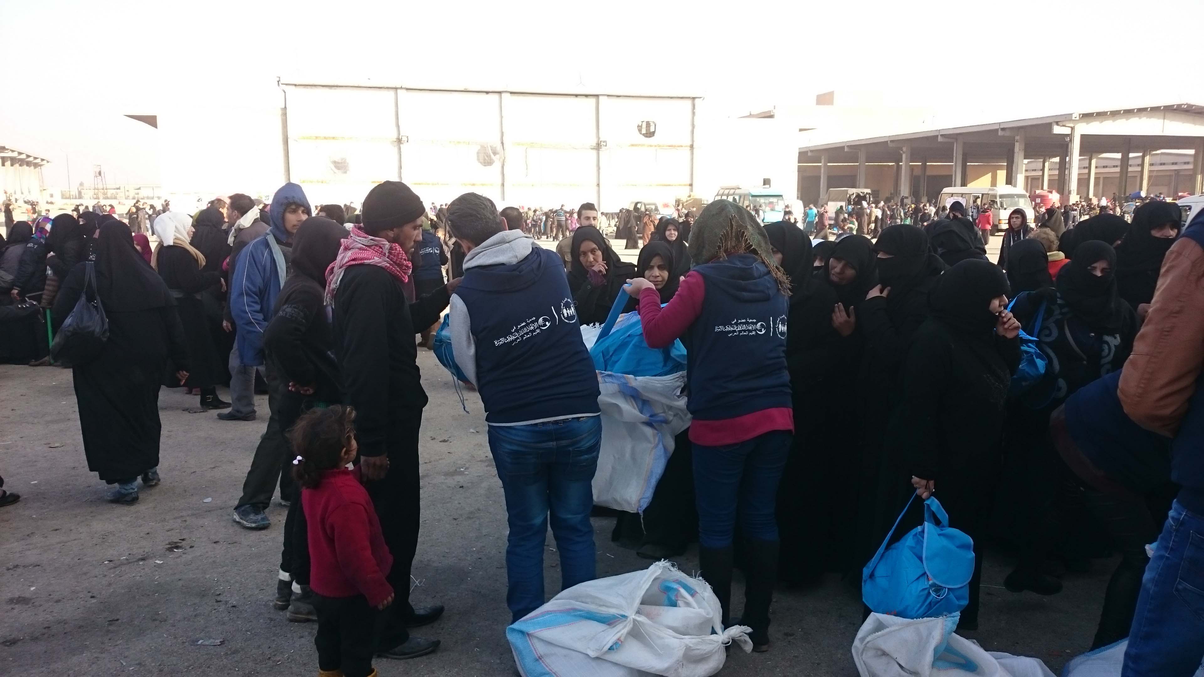 Distributing essentials to people, including contraceptive supplies and essential medicines including vitamins