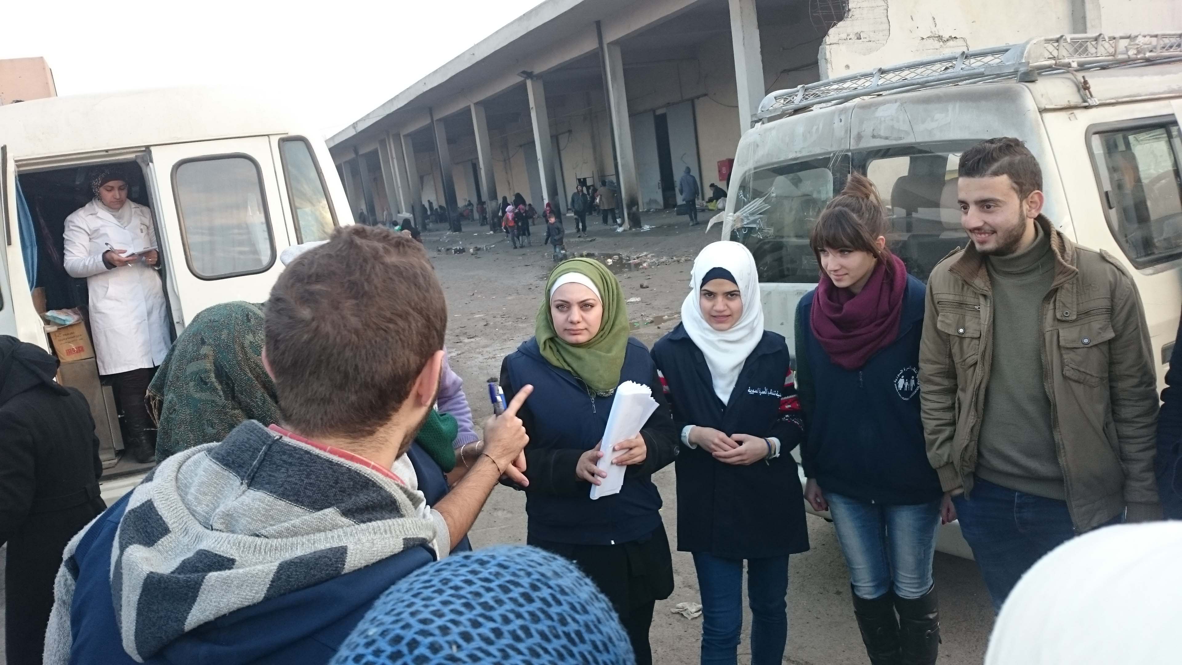 Syrian Family Planning Association (SFPA) meeting in the medical camp