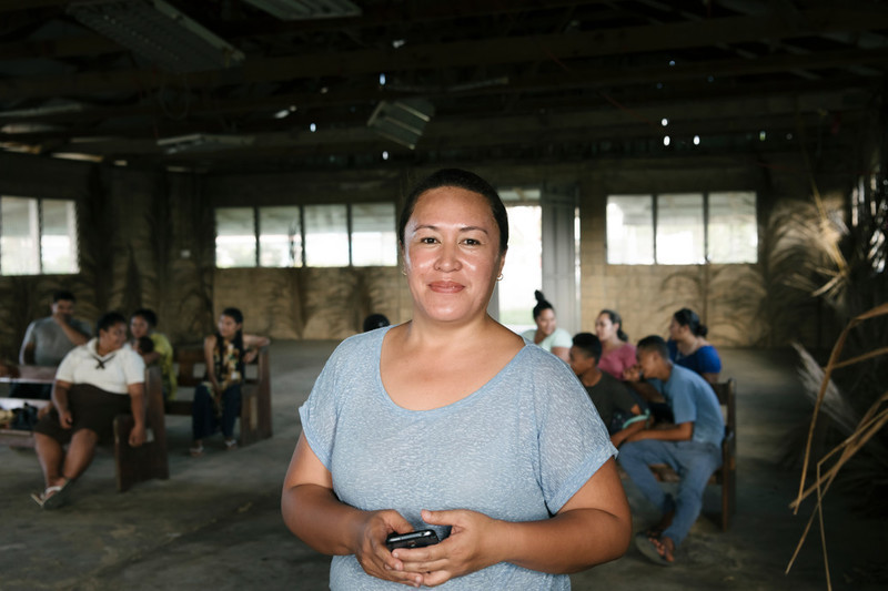 TFHA Programme Manager, Katherine Mafi, runs an information session about sexual health for local young people. Access to remote communities provides response teams the opportunity to scan for signs of gender-based violence – instability exacerbates risk of violence for many women in humanitarian crisis.  