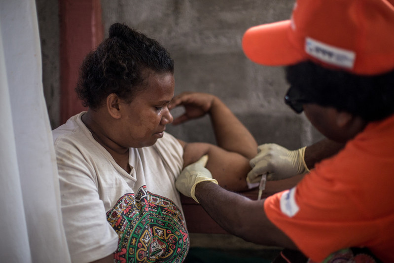 Gabriella has decided to have the implant, Jadelle, fitted at a mobile health clinic in Lovutialau, West Ambae.  
