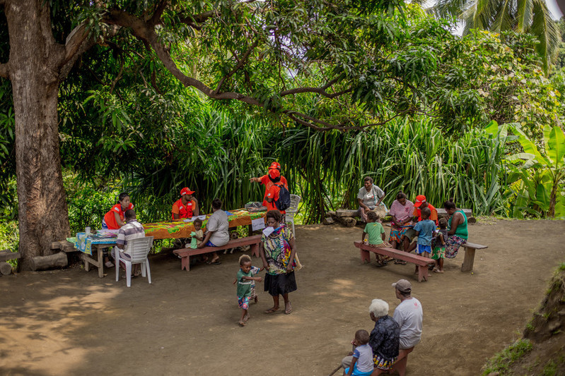 The mobile clinic in Lovutialau, West Ambae.