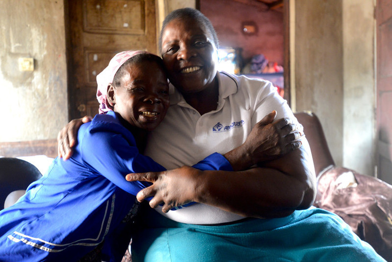 Palmira Enoque Tembe with Albertina Machaieie. “Amodefa counsels me through the difficulties in life,” Palmira says. “They help counsel me though my problems, my thoughts and worries. Sometimes I don’t know what to do when things get out of control, but Amodefa helps me through.”