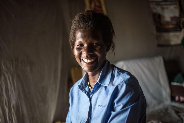 Lillian Lamunu from Uganda has Sickle Cell Disease. She came to RHU's Gulu clinic to get tubal ligation. She explained, "I want tubal ligation. No more children, I am struggling to care for the six children I already have."