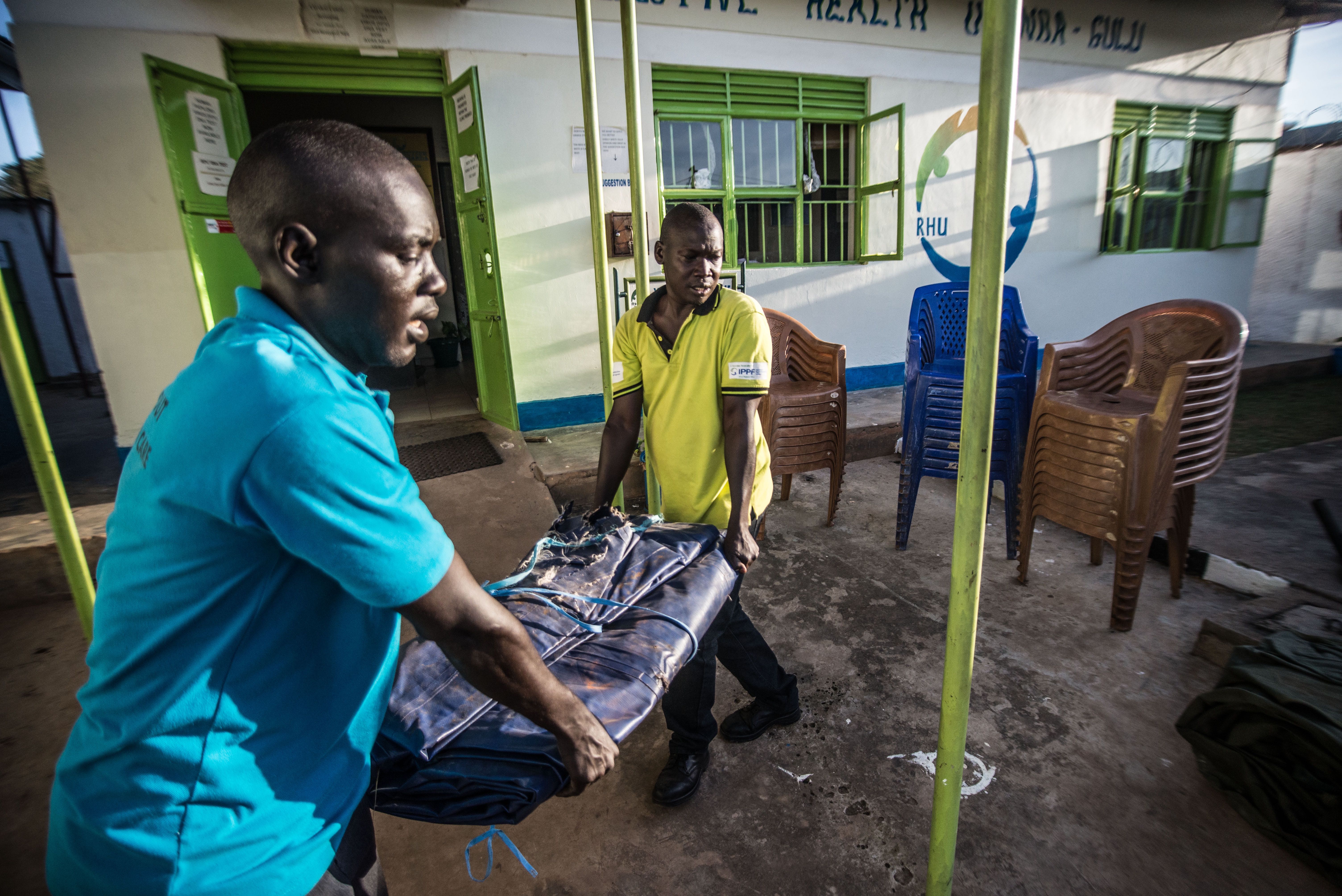 RHU staff prepare and load the equipment ready for the mobile clinic in Atega village. 