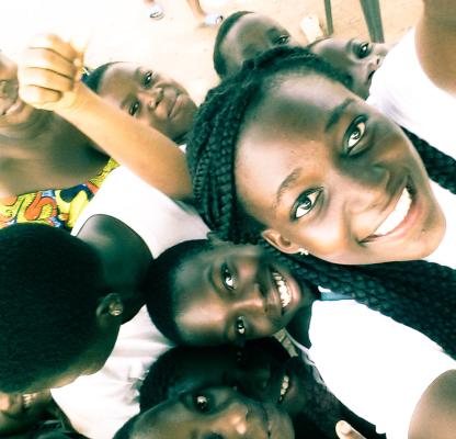 IPPF youth volunteer from Ghana with friends