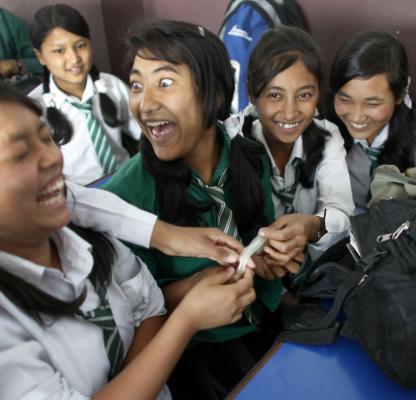 A CSE lesson with young people