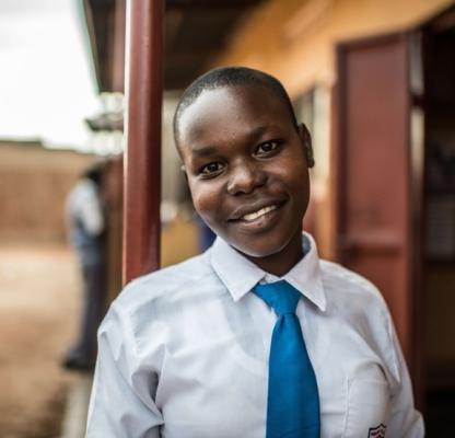 Female peer educator in a rural school in Uganda, IPPF