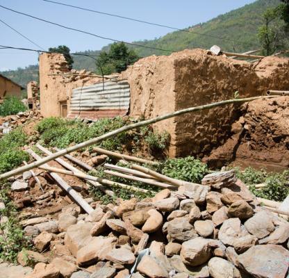 The earthquake destroyed entire villages credits: IPPF/Jon Spaull/2017