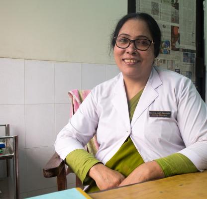 Ms. Lovely Yasmin, 51, Nurse Supervisor at Upazila Health Complex Belkuchi, Sirajgunj 