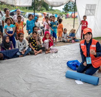 Indri, a volunteer from Indonesia 