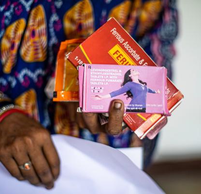 Woman with contraception 